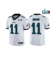 Men's Philadelphia Eagles #11 A.J. Brown White Super Bowl LVII Vapor Untouchable Limited Stitched Jersey