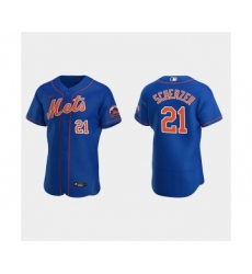 Men's New York Mets #21 Max Scherzer Royal Flex Base Stitched Jersey