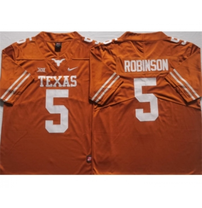 Men's Texas Longhorns #5 Bijan Robinson Yellow 2022 Vapor Untouchable Stitched Nike Jersey
