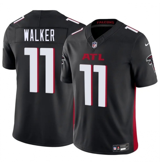 Men's Atlanta Falcons #11 Jalon Walker Black 2025 Draft F.U.S.E. Vapor Untouchable Limited Football Stitched Jersey