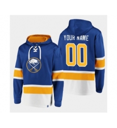 Men's Buffalo Sabres Active Player Custom Royal Ageless Must-Have Lace-Up Pullover Hoodie