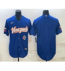 Men's Venezuela Baseball Blank 2023 Royal World Classic Stitched Jerseys
