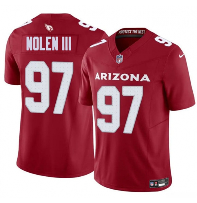 Men's Arizona Cardinals #97 Walter Nolen III Red 2025 Draft F.U.S.E. Vapor Untouchable Limited Football Stitched Jersey