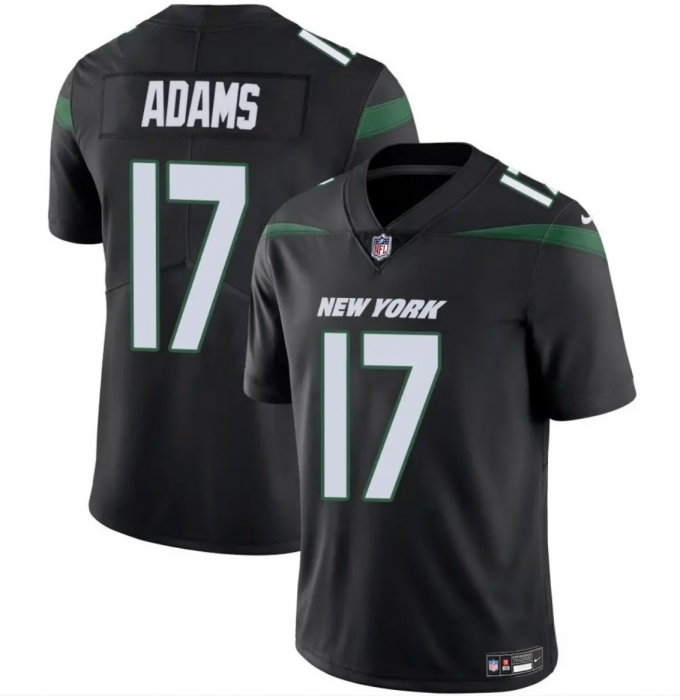 Men's New York Jets #17 Davante Adams Black 2024 Vapor Untouchable Limited Football Stitched Jersey