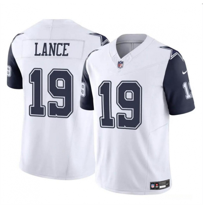 Men's Dallas Cowboys #19 Trey Lance White 2023 F.U.S.E Rush Limited Football Stitched Jersey