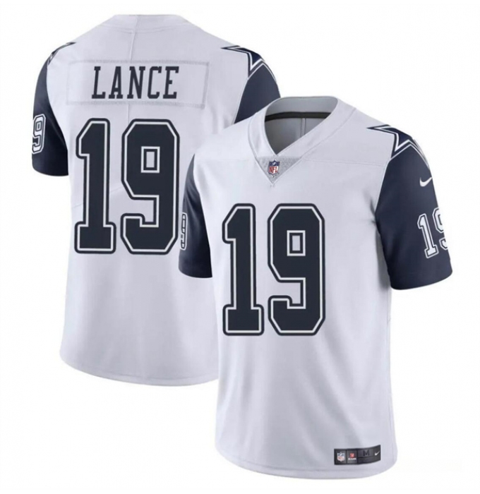 Men's Dallas Cowboys #19 Trey Lance White Color Rush Limited Football Stitched Jersey