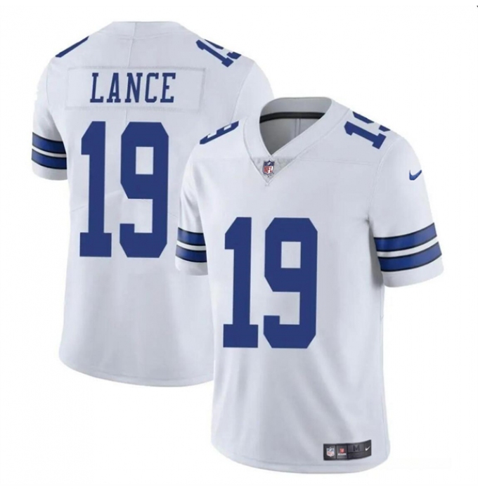 Men's Dallas Cowboys #19 Trey Lance White Vapor Untouchable Limited Football Stitched Jersey