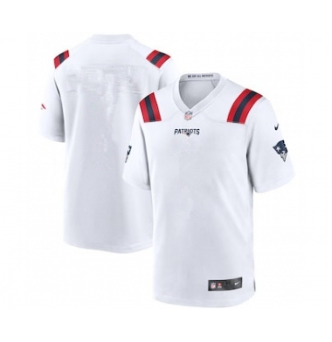 Men's Nike New England Patriots White Blank Limited Stitched Jersey