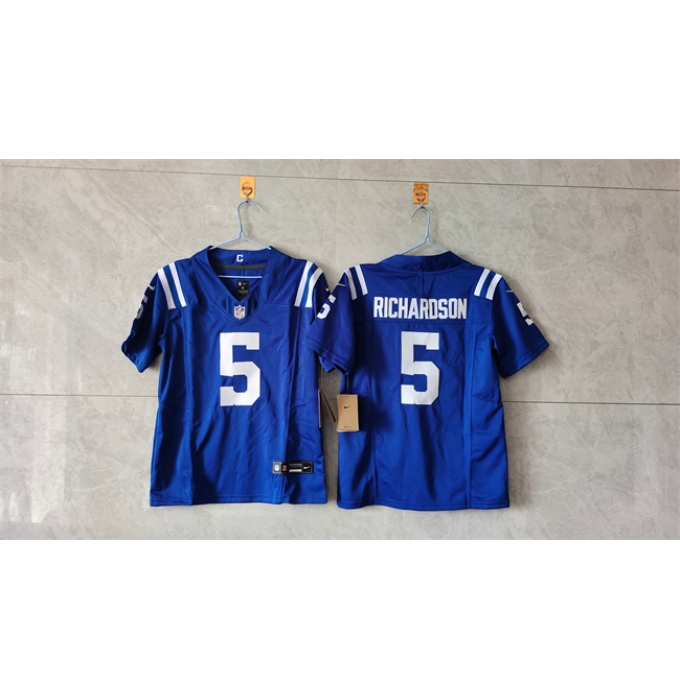 Youth Indianapolis Colts #5 Anthony Richardson Blue 2024 F.U.S.E. Vapor Untouchable Limited Stitched Football Jersey