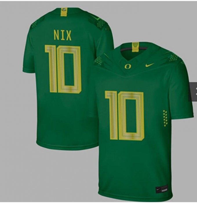 Oregon Ducks #10 Nix Green Nike College Football Jersey