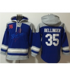 Men's Los Angeles Dodgers #35 Cody Bellinger Blue Ageless Must Have Lace Up Pullover Hoodie