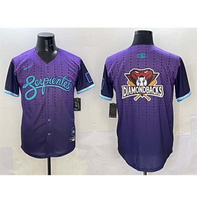 Men's Arizona Diamondbacks Team Big Logo Purple 2025 City Connect Limited Stitched Baseball Jersey