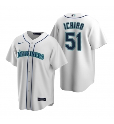 Men's Nike Seattle Mariners #51 Ichiro Suzuki White Home Stitched Baseball Jersey