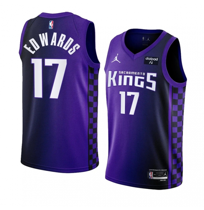 Men's Sacramento Kings #17 Kessler Edwards Purple 2023-24 Statement Edition Swingman Stitched Jersey