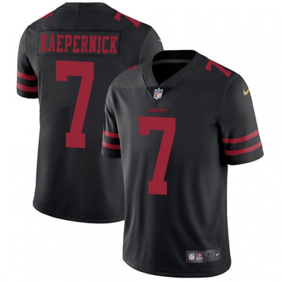Men's Nike San Francisco 49ers #7 Colin Kaepernick Black Vapor Untouchable Limited Player NFL Jersey