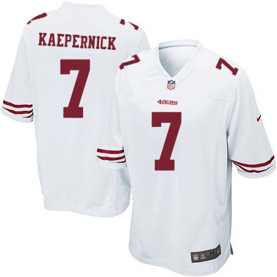 Men's Nike San Francisco 49ers #7 Colin Kaepernick Game White NFL Jersey