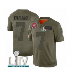 Men's San Francisco 49ers #7 Colin Kaepernick Limited Olive 2019 Salute to Service Super Bowl LIV Bound Football Jersey