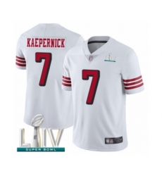 Men's San Francisco 49ers #7 Colin Kaepernick Limited White Rush Vapor Untouchable Super Bowl LIV Bound Football Jersey