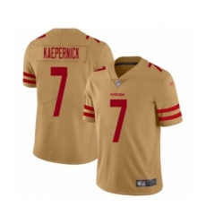 Women's San Francisco 49ers #7 Colin Kaepernick Limited Gold Inverted Legend Football Jersey