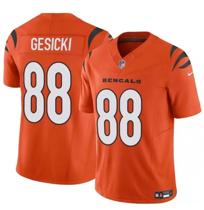 Men's Cincinnati Bengals #88 Mike Gesicki Orange 2024 F.U.S.E. Vapor Untouchable Limited Stitched Jersey