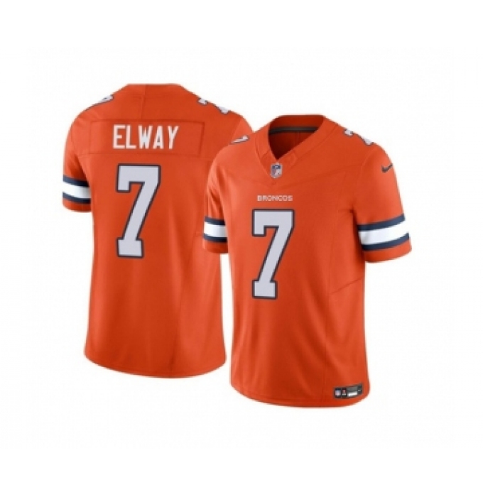 Men's Nike Denver Broncos #7 John Elway Orange 2023 F.U.S.E. Vapor Untouchable Football Stitched Jersey