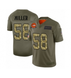 Men's Denver Broncos #58 Von Miller 2019 Olive Camo Salute to Service Limited Jersey