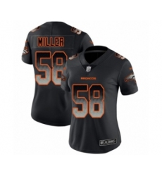 Women's Denver Broncos #58 Von Miller Black Smoke Fashion Limited Football Jersey