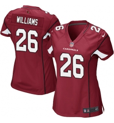 Women's Nike Arizona Cardinals #26 Brandon Williams Game Red Team Color NFL Jersey