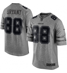 Men's Nike Dallas Cowboys #88 Dez Bryant Limited Gray Gridiron NFL Jersey