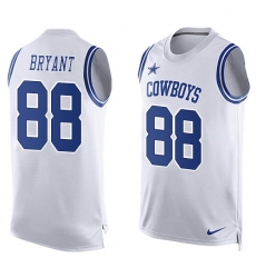 Men's Nike Dallas Cowboys #88 Dez Bryant Limited White Player Name & Number Tank Top NFL Jersey