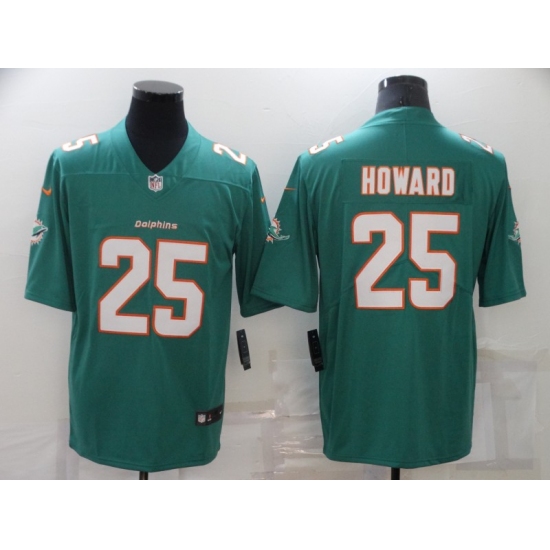 Men's Miami Dolphins #25 Xavien Howard Green Nike Aqua Player Limited Jersey