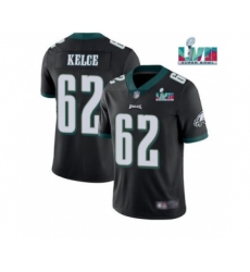 Men's Philadelphia Eagles #62 Jason Kelce Black Super Bowl LVII Vapor Untouchable Limited Stitched Jersey