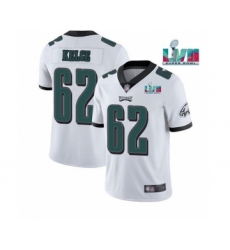 Men's Philadelphia Eagles #62 Jason Kelce White Super Bowl LVII Vapor Untouchable Limited Stitched Jersey