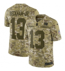 Men's Nike New York Giants #13 Odell Beckham Jr Limited Camo 2018 Salute to Service NFL Jersey