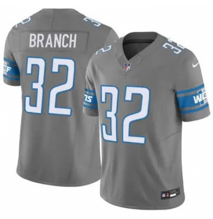 Men's Detroit Lions #32 Brian Branch Gray 2023 F U S E Vapor Untouchable Limited Stitched Jersey