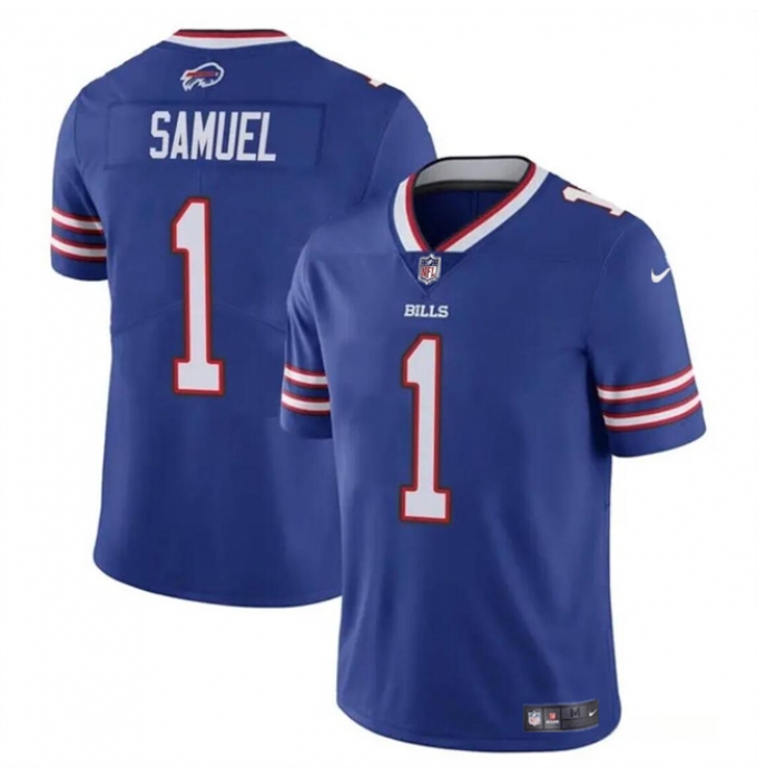 Men's Buffalo Bills #1 Curtis Samuel Blue Vapor Untouchable Limited Football Stitched Jersey