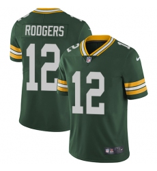 Youth Nike Green Bay Packers #12 Aaron Rodgers Green Team Color Vapor Untouchable Limited Player NFL Jersey