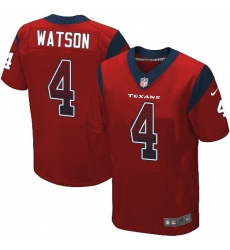 Men's Nike Houston Texans #4 Deshaun Watson Elite Red Alternate Drift Fashion NFL Jersey