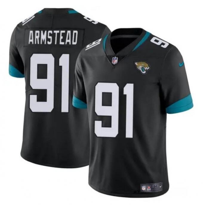 Men's Jacksonville Jaguars #91 Arik Armstead Black Vapor Untouchable Limited Football Stitched Jersey